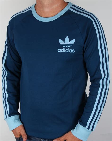 lichtblauw adidas shirt|Blue Originals Long Sleeve Shirts .